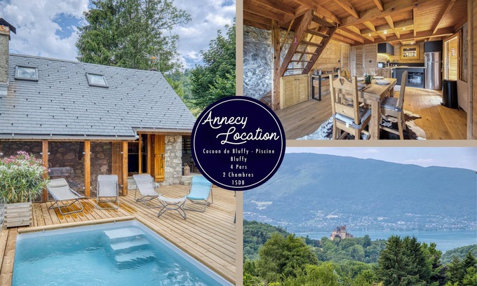 Bluffy Ski Chalet | π‘ Charming Chalet with Pool β Between Lake and Mountains in Bluffy