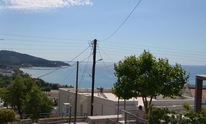 Kavala Apartment | Charming clean and spacious family apartment with view to the sea and forest