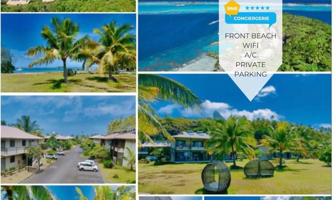 Bora Bora Apartment | Charming cozy beachfront studio with parking and wifi
