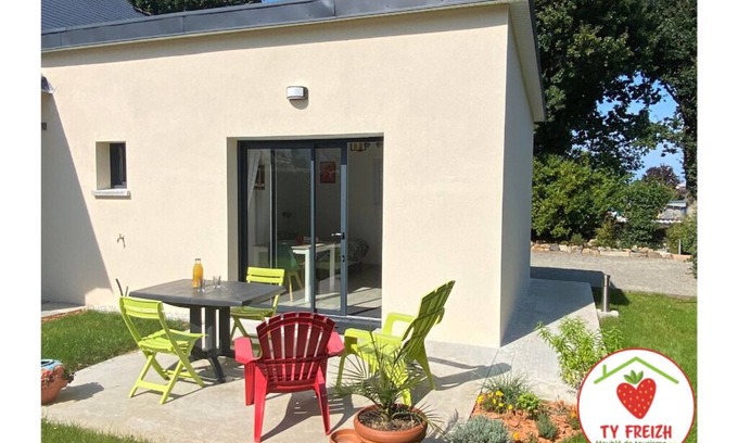 Plougastel-Daoulas Apartment | Charming furnished studio with terrace and south-facing garden for 2p, near town