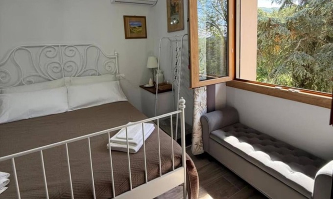 Dicomano House | Charming Guest Room in Villa Casavecchia with City, Garden, and Mountain Views