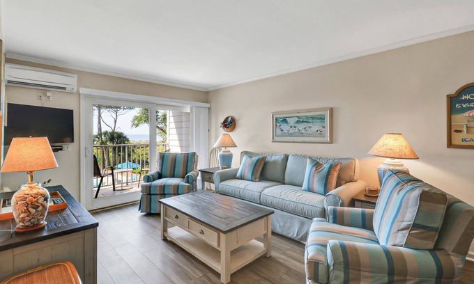 Hilton Head Island Condo | Charming Oceanfront Retreat, Steps from Coligny Plaza!