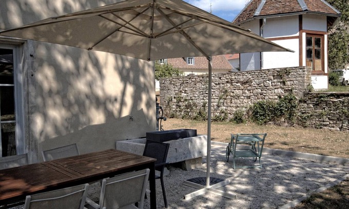 Montagney Cottage | Charming renovated cottage with terrace and parking in Montagney