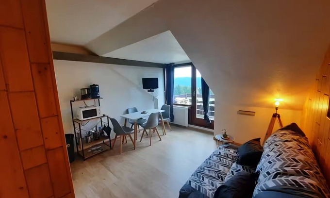Muhlbach-sur-Munster Apartment | Charming studio cabin with mountain view