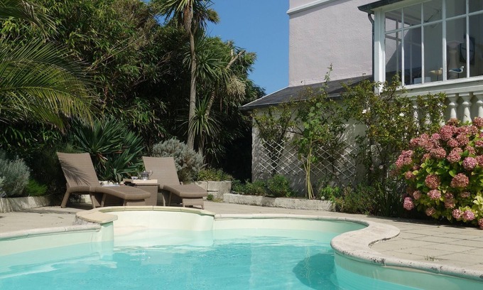 Portbail House | Charming seaside villa with pool-300 m close to a vast unspoilt beach
