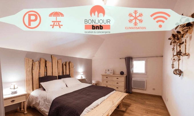 Bucheres Apartment | Charming T3 + garden + parking + common space