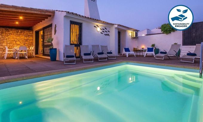 Areias de Sao Joao Villa | Charming Villa near Oura Beach w/Heatable Pool