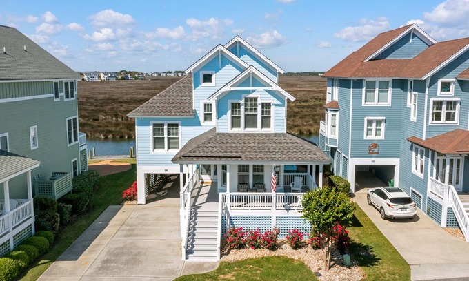Manteo House | Chasing Tides: Canalfront, Boat Slip, Water Views