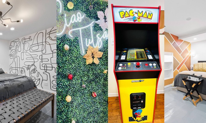 Cherry Street Apartment | Cherry Street with CARPORT - Arcade Game & Artsy - KING bed - Great Location