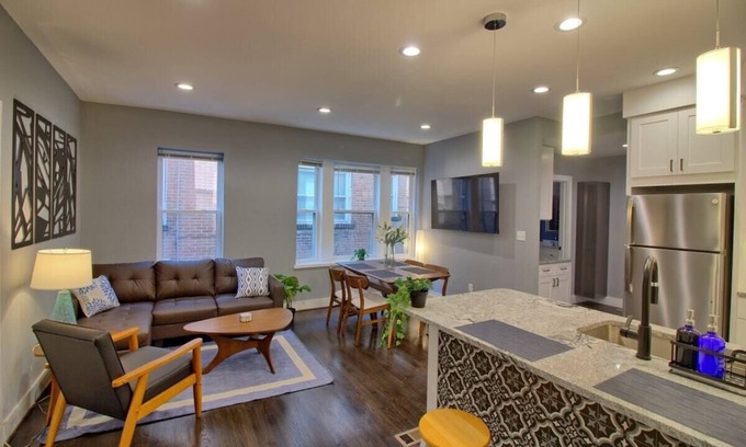 Tower Grove South Apartment | Chic 3BR Gem | TG Park | Patio+Yard+W/D+Workspace