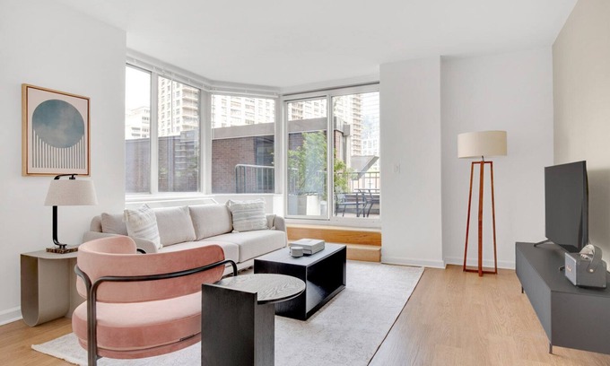 Lincoln Square Apartment | Chic UWS 2BR w/Gym, Elevator & DM, near Lincoln Center, by Blueground