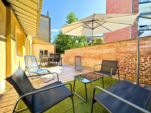 Amiens Apartment | Chill & Sun - Terrasse extérieure - Parking - Wifi - 4p