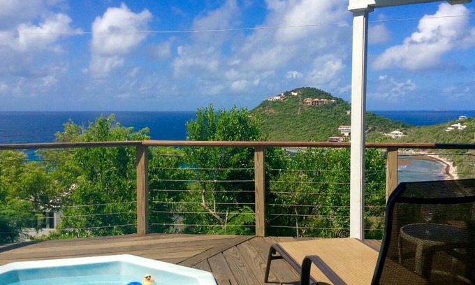 Hart Bay Apartment | Chocolate Hole Studio-Outdoor Space, Hot Tub, Kitchenette and Beautiful Views!