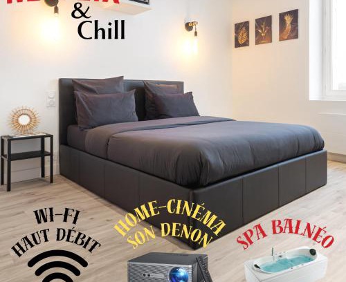 Saint-Etienne Apartment | Cinéma & Jacuzzi aux Étoiles - CasaBianca Suite