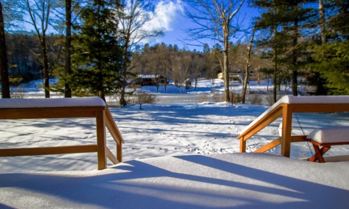 Ludlow House | Classic lakefront A-frame on Lake Pauline. Okemo Mtn Resort only 2 miles away!