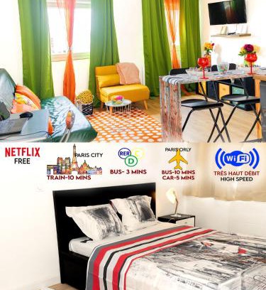 Plateau — Pyramide Apartment | Cloud Nine, 5mins ORLY Airport