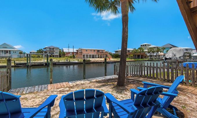 Navarre Beach House | 🌊 Coastal Cottage | Navarre Waterfront Home w/Dock + Balcony