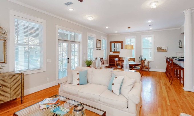 Seagrove Beach House | Coastal home with 2 community pools, bikes, front porch & balcony - near beach