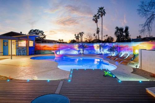 Tempe House | Coastal Retreat Home - Festive Deck with Pool & Beach Bar