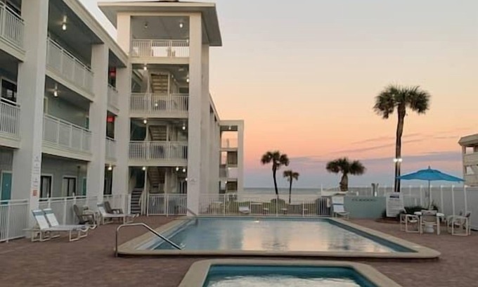 New Smyrna Beach Condo | Coastal Waters 110 - 1 bedroom, 1st floor pool side condo