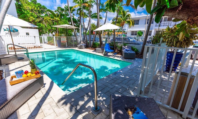 North Beach House | Comfort and Convenience! 2 Relaxing Units w/Kitchenette, Onsite Pool, Courtyard
