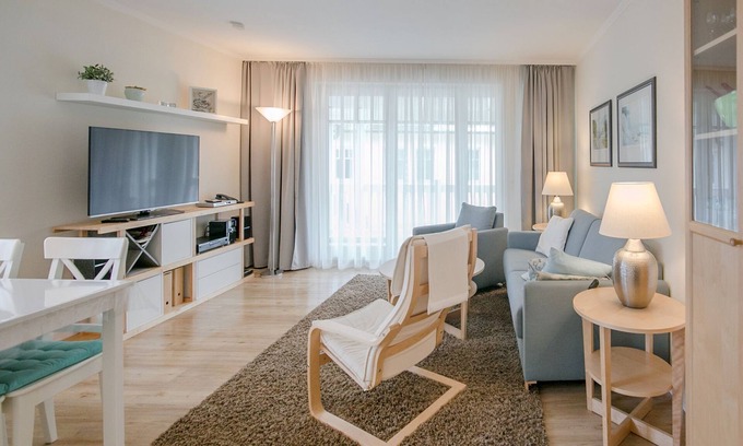 Binz Apartment | Comfort plus apartment with 1 bedroom and balcony on the upper floor
