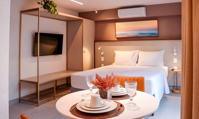 Jardim Oceania Apartment | Comfort Studio with Balcony - Partial Sea View