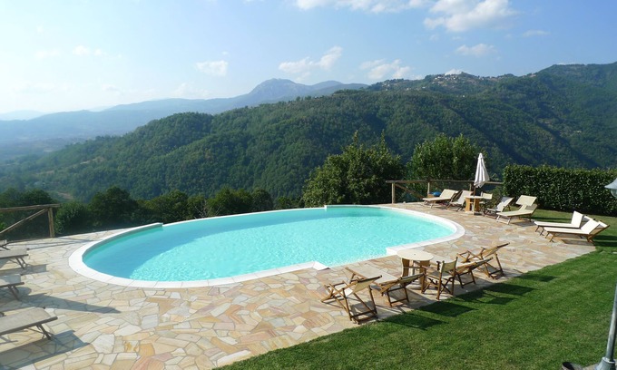 Pieve Fosciana Cottage | Comfortable 1 bedroomed apartment, pool, restaurant in village on eco-farm.