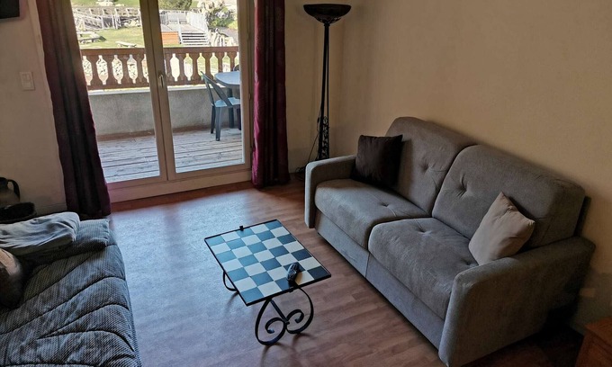 La Mongie Apartment | Comfortable apt for 8, 2 bdr, terrace, laundry, near slopes