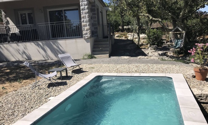 Labeaume House | Comfortable cottage with beautiful terrace in authentic enclosed grounds