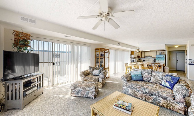 Midtown Ocean City Condo | Comfortable Oceanfront Condo Overlooking Beach w/Free WiFi, Central AC, Balcony