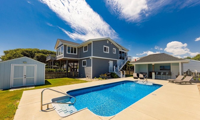 Sandbridge House | Complete Remodel-Saltwater Sanctuary- Pool,Dog Friendly- Walk 2 Beach!