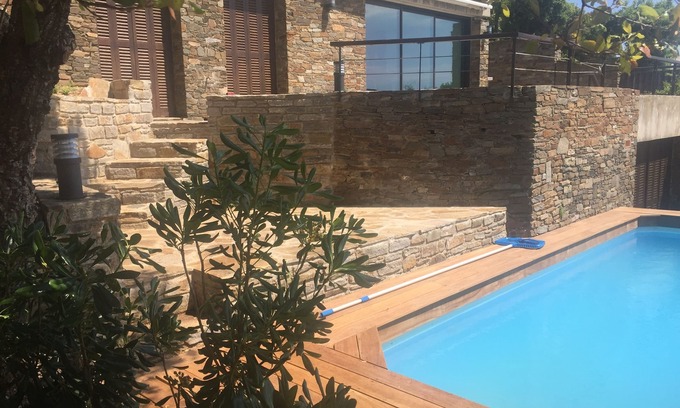 Cap Benat House | Completely renovated, air-conditioned villa with swimming pool, splendid view of the Golden Isles.
