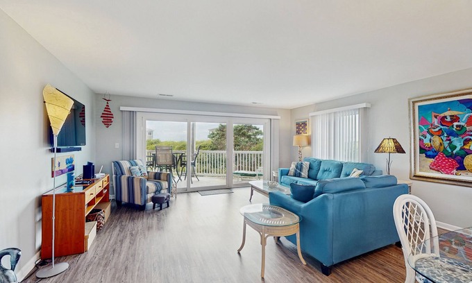 Indian Beach Condo | Condo in Oceanfront Complex with seasonal community pool.