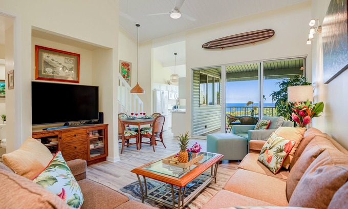 Princeville Condo | Condo with Ocean & Bali Hai views plus lanai, hot tubs, pool & tennis