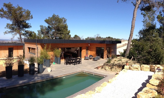 Carsan Villa | Contemporary wooden house with swimming pool on large quiet plot.