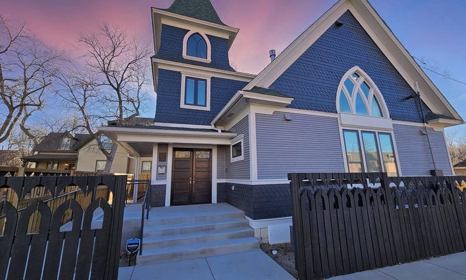 Central Colorado Springs House | Converted Historical Church: Luxe, 4 King Bed, Accessible, Downtown, Chef Kitchn