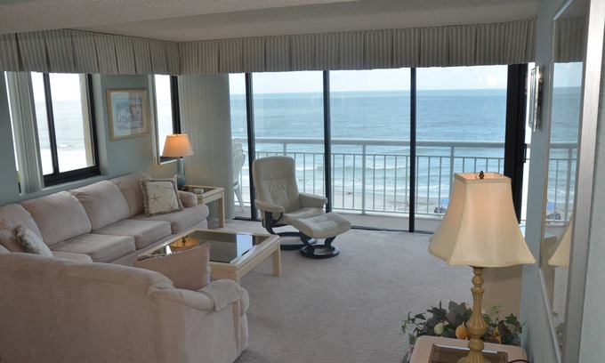 Crescent Beach Condo | Corner Unit - Wrap-around Ocean Views - Shoreham II 5A