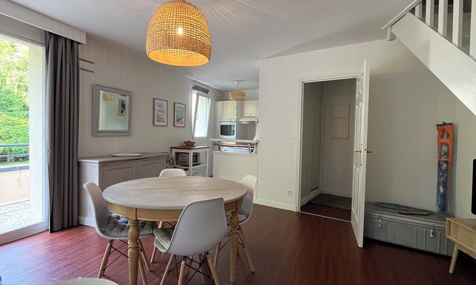 Hardelot-Plage Apartment | Cosy duplex 56 m2, quiet residence and wooded park