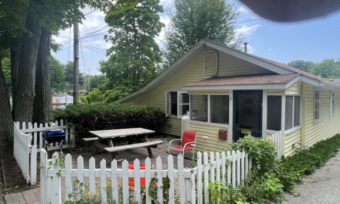Ludington Cottage | Cottage 5 has a very Hamlin lake cottage feel. More private setting.