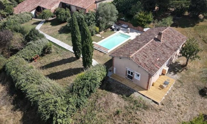 Lacaugne House | Cottage "Gte Du Faon" with Shared Pool, Private Terraces & Wi-Fi