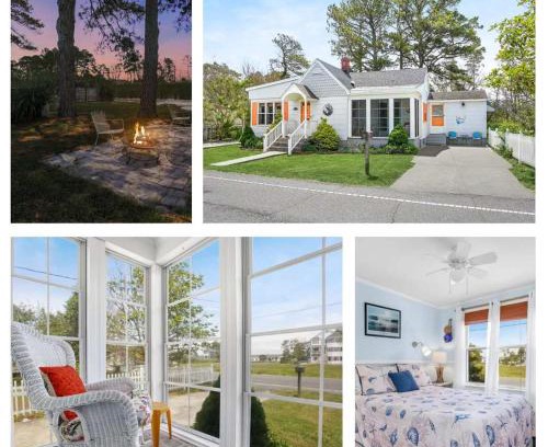 Chincoteague House | Cottage w Private Creek, Sunroom, Fire Pit, & WiFi