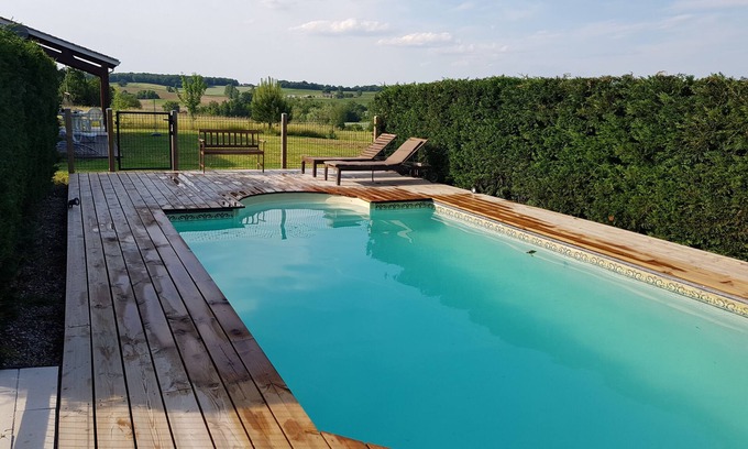 Sainte-Innocence House | Country cottage with stunning views and private pool