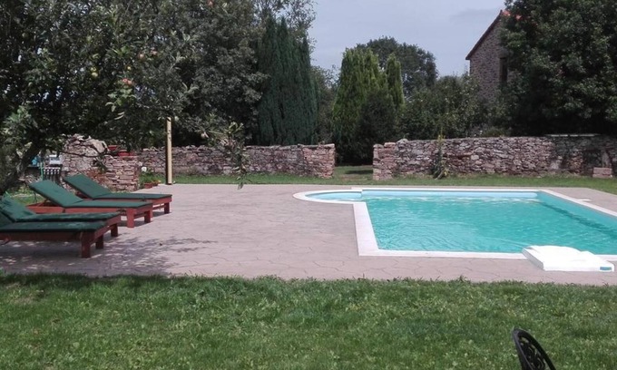 Santiago de Compostela House | Country House 'Os Vilares LI' with Shared Pool, Private Terrace and Wi-Fi