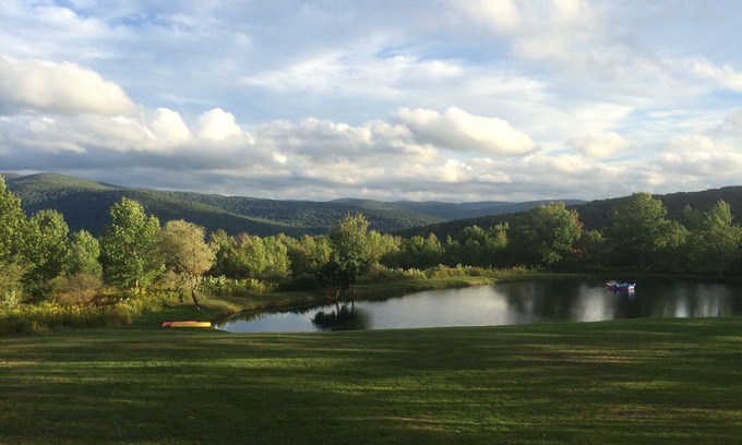 Margaretville House | Country Home with Pond and Beautiful Mountain Views