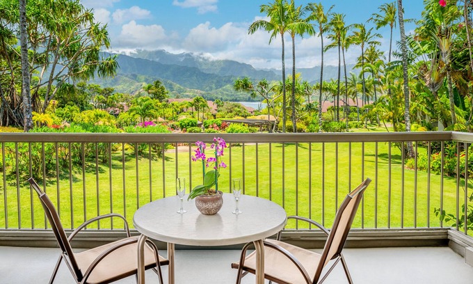 Princeville Condo | Couples Studio 1205, Mt View, Kitchenette, Washer Dryer, Add'l Resort Fees