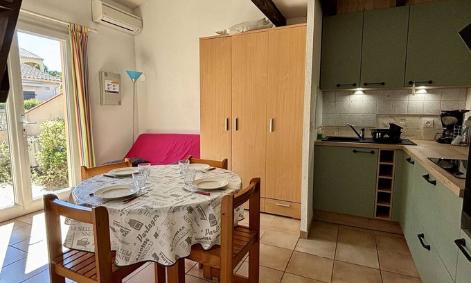 Argeles Plage House | Cozy 2-Room House with Mezzanine, A/C, Parking, Near Beach - Argeles-sur-Mer