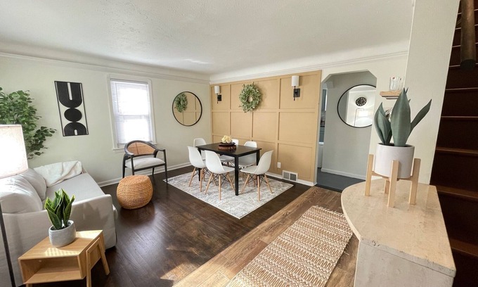 Berea House | Cozy 4BR & 2 Bath-CLE, BW, IX Center-walkout basement - firepit - dog friendly!