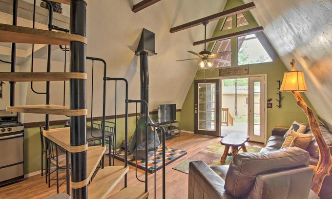 Overgaard House | Cozy A-Frame Cabin in Overgaard Pets Welcome
