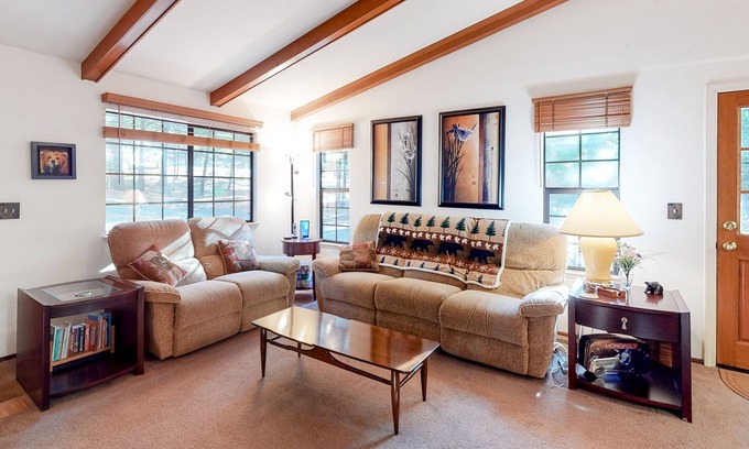 Arnold Cabin | Cozy cabin with central AC & fireplace - near hiking, skiing & wine tasting
